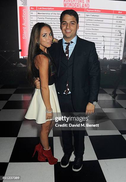 Chloe Green and Jamie Reuben attend the Adventure in Wonderland Ball held by The Reuben Foundation in aid of Great Ormond Street Hospital Children's...