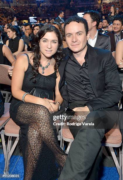 Recording artist Fonseca and Juliana Posada attend The 14th Annual Latin GRAMMY Awards at the Mandalay Bay Events Center on November 21, 2013 in Las...