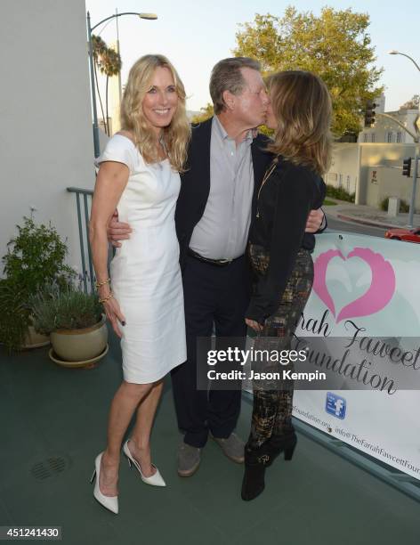 Alana Stewart, Ryan O'Neal and Jaclyn Smith attend the Farrah Fawcett 5th Anniversary Reception at the Farrah Fawcett Foundation on June 25, 2014 in...