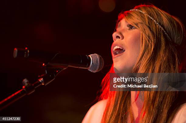 Singer Noelle Bean performs onstage at Crustacean Beverly Hills Red Hour Live Music Series Finale at Crustacean on June 25, 2014 in Beverly Hills,...