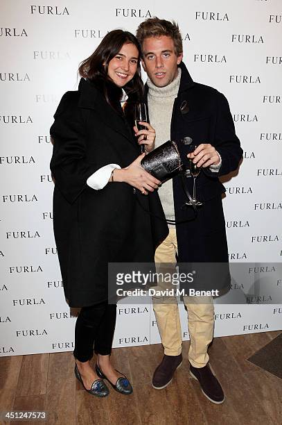 Viola Arrivabene and guest attend the Furla flagship store re-opening on November 21, 2013 in London, England.