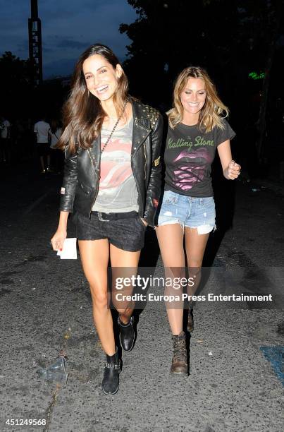 Amaia Salamanca and Ariadne Artiles attend Rolling Stones's concert at Estadio Santiago Bernabeu on June 25, 2014 in Madrid, Spain.