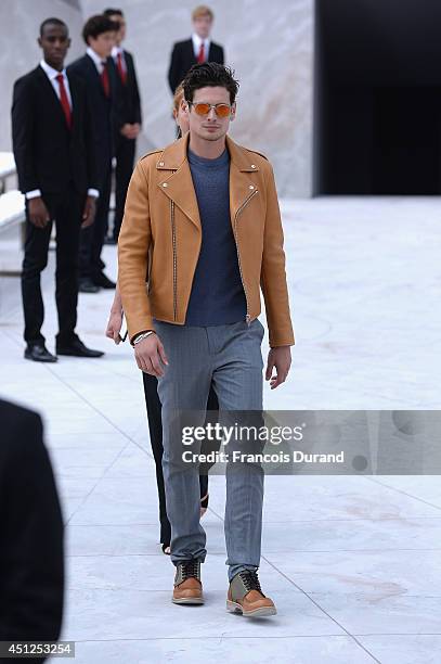 Jeremie Laheurte attends the Louis Vuitton show as part of the Paris Fashion Week Menswear Spring/Summer 2015 on June 26, 2014 in Paris, France.