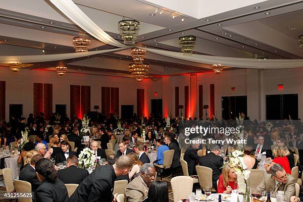 General view of atmosphere at the Red Tie Gala Hosted by Blood:Water Mission and sponsored by Noodle & Boo at Hutton Hotel on November 21, 2013 in...