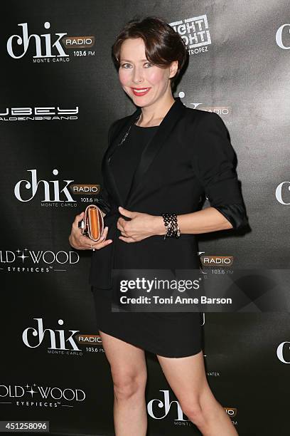 Russian Actress & Producer Agata Gotova poses during the Chik Radio Party at the Sea Lounge Beach Club on June 25, 2014 in Monte Carlo, Monaco.