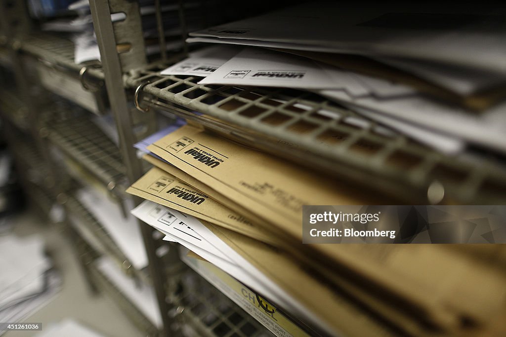 Postal Sorting Operations Inside UK Mail Group Plc's Sorting Center