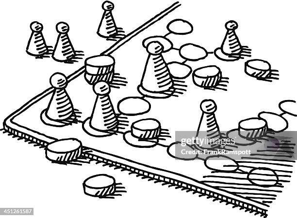 board game drawing - queen-chess-piece-clip-art stock illustrations