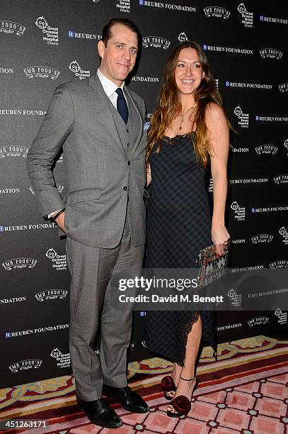 Ben Elliot and Mary-Clare Winwood attends the Reuben Foundation Dinner at Bridgewater House on November 21, 2013 in London, England.