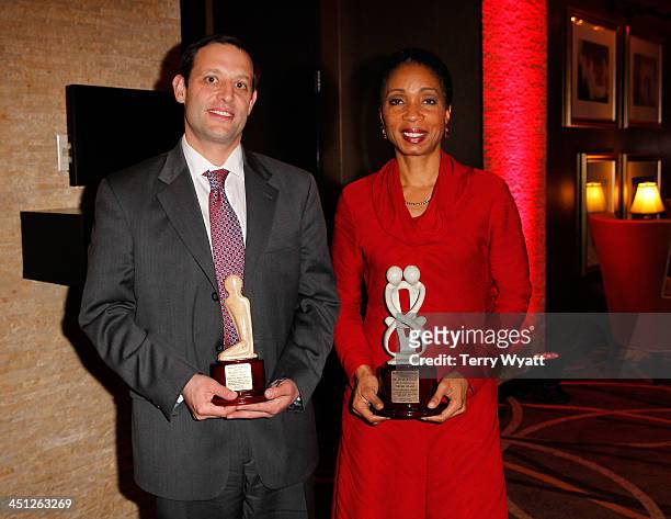 Honorees Dr. Judd Walson and Dr. Helene Gayle attend the Red Tie Gala Hosted by Blood:Water Mission and sponsored by Noodle & Boo at Hutton Hotel on...