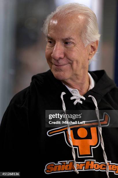 Philadelphia Flyers Owner Ed Snider attends the 2014 NHL Draft - Top Prospects Clinic on June 26, 2014 at Scanlon Ice Rink in Philadelphia,...