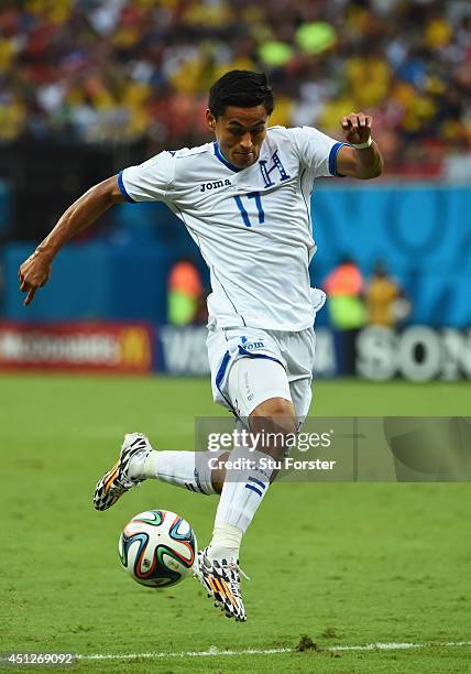 Andy Najar of Honduras in action during the 2014 FIFA World Cup Brazil Group E match between Honduras and Switzerland at Arena Amazonia on June 25,...