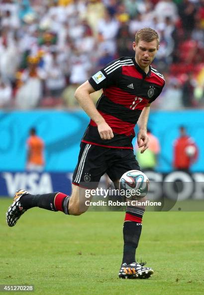 Per Mertesacker of Germany controls the ball during the 2014 FIFA