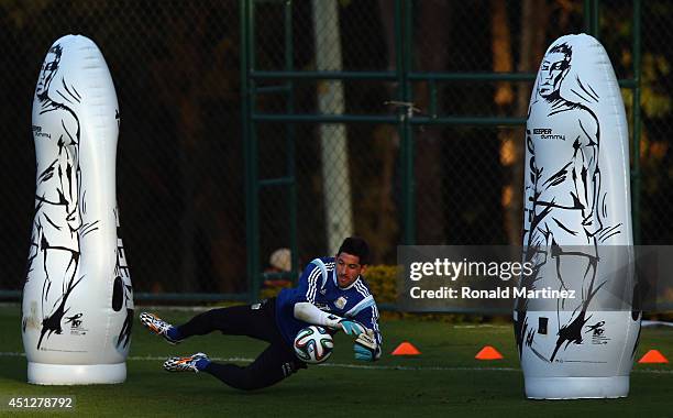 Agustin Orion of Argentina during a training session at Cidade do Galo on June 26, 2014 in Vespasiano, Brazil.