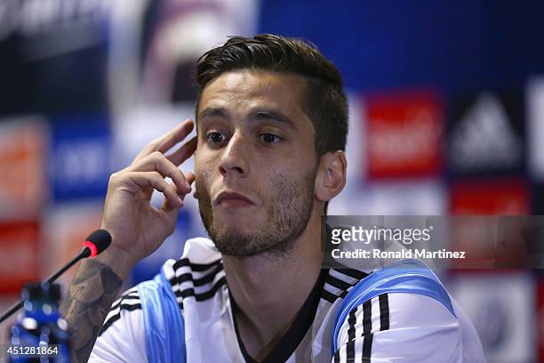 Ricardo Alvarez of Argentina speaks with the media during a press conference at Cidade do Galo on June 26, 2014 in Vespasiano, Brazil.