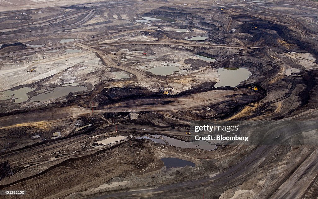 Aerial Views Of The Oil Sands As Heavy Crude Trades Below U.S. Benchmark