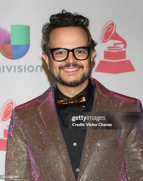 Singer Aleks Syntek poses in the press room during The 14th Annual Latin GRAMMY Awards at the Mandalay Bay Events Center on November 21, 2013 in Las...