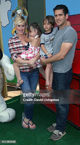 Actress Molly Ringwald, daughter Adele Gianopoulos, son Roman Gianopoulos and husband Panio Gianopoulos attend the Camp Snoopy's 30th Anniversary VIP...