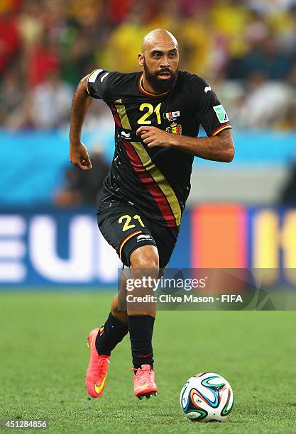 Anthony Vanden Borre of Belgium in action during the 2014 FIFA World Cup Brazil Group H match between Korea Republic and Belgium at Arena de Sao...