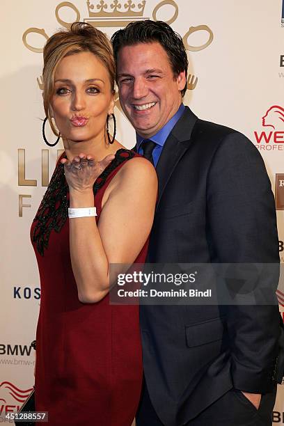 Sandra Maria Gronewald and Klaus Gronewald attend the Lippert's Friseure L1 Reopening at Rilano No 6 on November 21, 2013 in Munich, Germany.