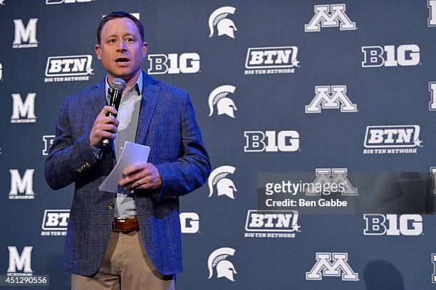 David Revsine speaks at The Big Ten Network Kick Off Party at Cipriani 42nd Street on June 26, 2014 in New York City.