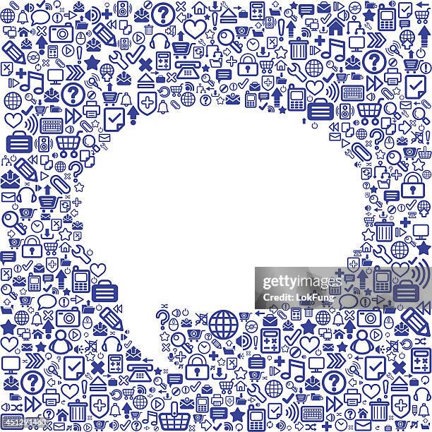 speech bubble icon pattern - different clocks stock illustrations