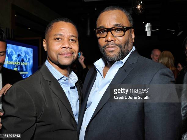 Cuba Gooding, Jr. And Lee Daniels attend the Weinstein Company's holiday party at RivaBella on November 21, 2013 in West Hollywood, California.