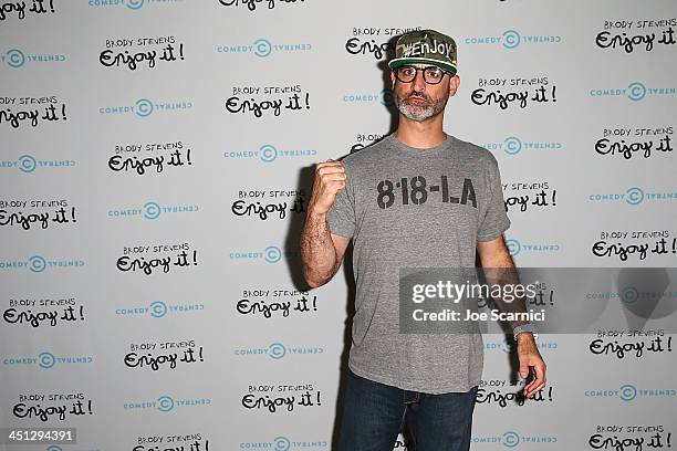 Brody Stevens arrives at the "Brody Stevens: Enjoy It!" Premiere Party at Smogshoppe on November 21, 2013 in Los Angeles, California.