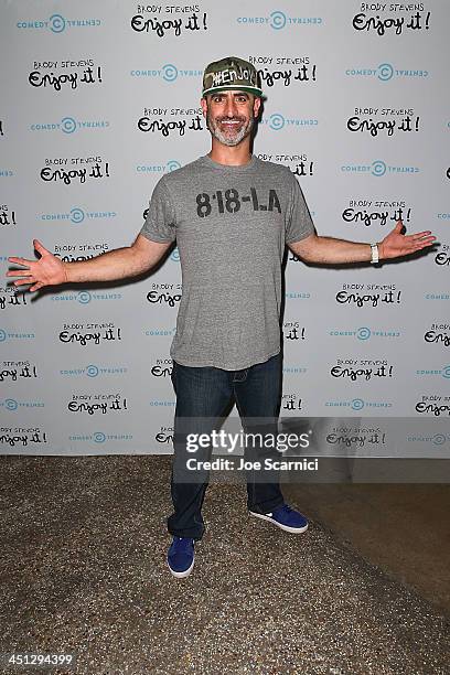 Brody Stevens arrives at the "Brody Stevens: Enjoy It!" Premiere Party at Smogshoppe on November 21, 2013 in Los Angeles, California.