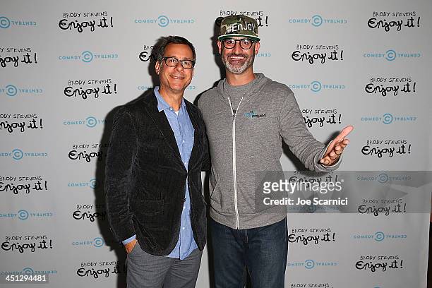 Comedy Central's President of Programming Kent Alterman and Comedian Brody Stevens arrive at the "Brody Stevens: Enjoy It!" Premiere Party at...