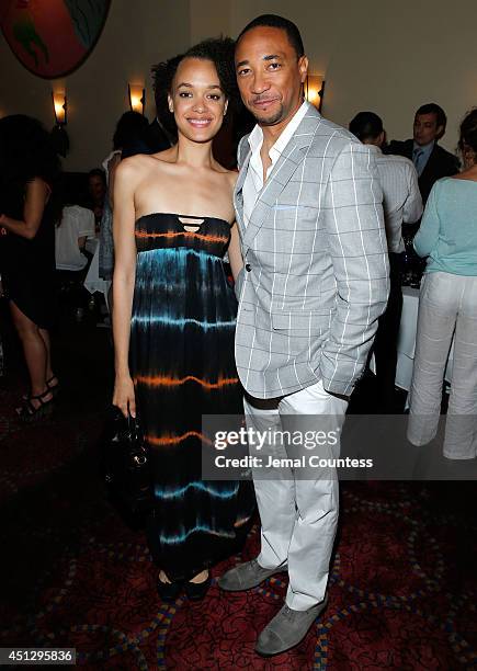 Actors Britne Oldford and Damon Gupton attend "The Divide" series premiere after party at Circo on June 26, 2014 in New York City.