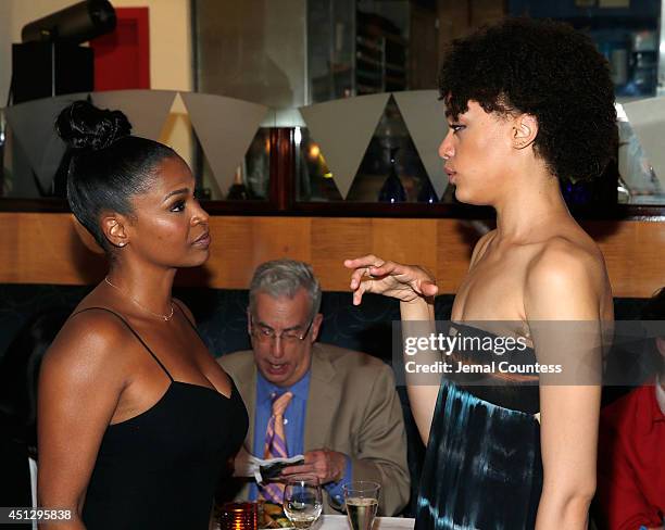 Actors Nia Long and Britne Oldford attend "The Divide" series premiere after party at Circo on June 26, 2014 in New York City.