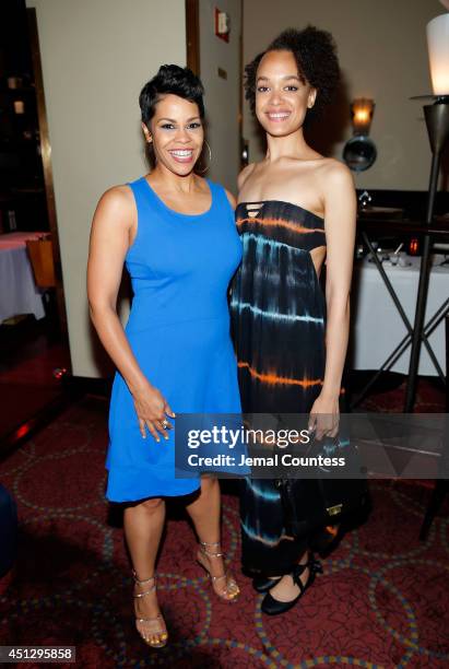 Journalist April Woodard and Britne Oldford attend "The Divide" series premiere after party at Circo on June 26, 2014 in New York City.