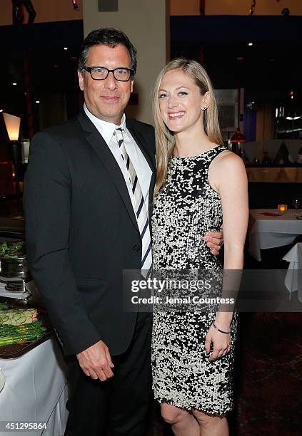 Series creator Richard LaGravenese and actress Marin Ireland attend "The Divide" series premiere after party at Circo on June 26, 2014 in New York...