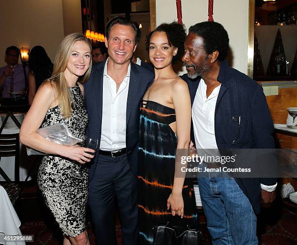 Actress Marin Ireland, series creator/director Tony Goldwyn, actress Britne Oldford and actor Clarke Peters attend "The Divide" series premiere after...