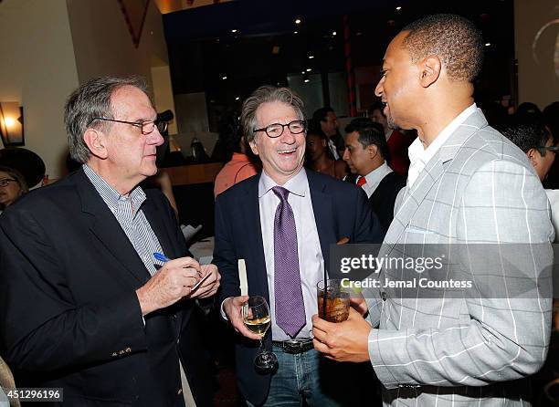 Bill Blakemore, lawyer Barry Scheck and actor Damon Gupton attend "The Divide" series premiere after party at Circo on June 26, 2014 in New York City.