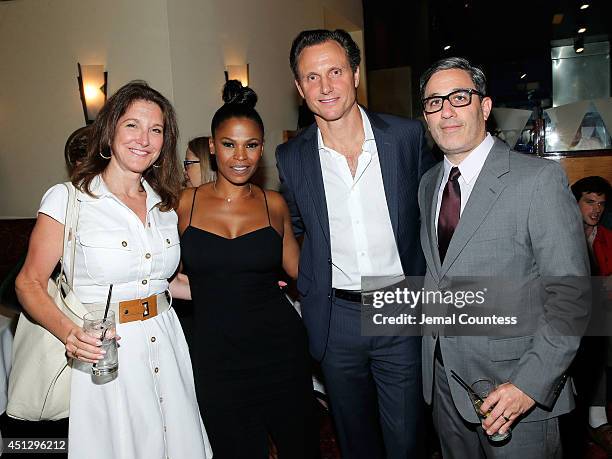 Emily Gerson Saines, actress Nia Long, series creator/director Tony Goldwyn and Jason Weinberg attend "The Divide" series premiere after party at...