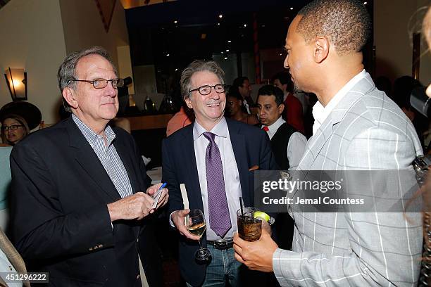 Bill Blakemore, lawyer Barry Scheck and actor Damon Gupton attend "The Divide" series premiere after party at Circo on June 26, 2014 in New York City.