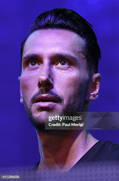 Cedric Gervais performs at The Global Poverty Project's "THANK YOU FESTIVAL" at Merriweather Post Pavillion on June 26, 2014 in Columbia, Maryland.