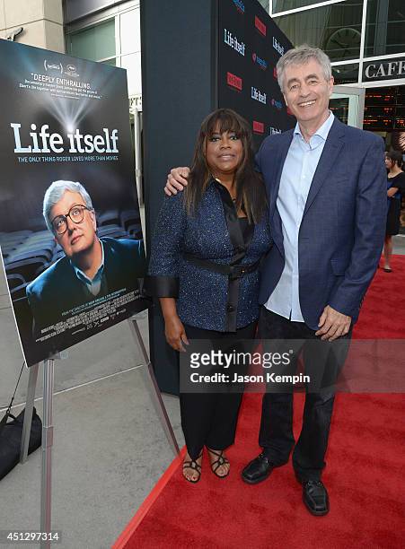 Chaz Ebert and Steve James attend the premiere of Magnolia Pictures' "Life Itself" at ArcLight Hollywood on June 26, 2014 in Hollywood, California.
