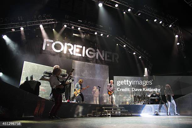 Mick Jones of the group Foreigner performs at Prudential Center on June 26, 2014 in Newark, New Jersey.