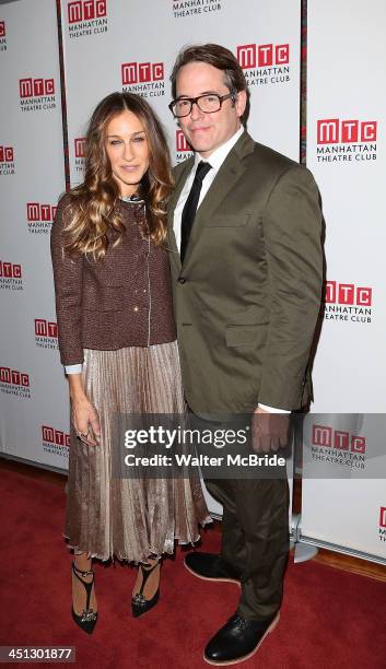 Sarah Jessica Parker and Matthew Broderick attend the "The Commons Of Pensacola" opening night after party at Brasserie 8 1/2 on November 21, 2013 in...