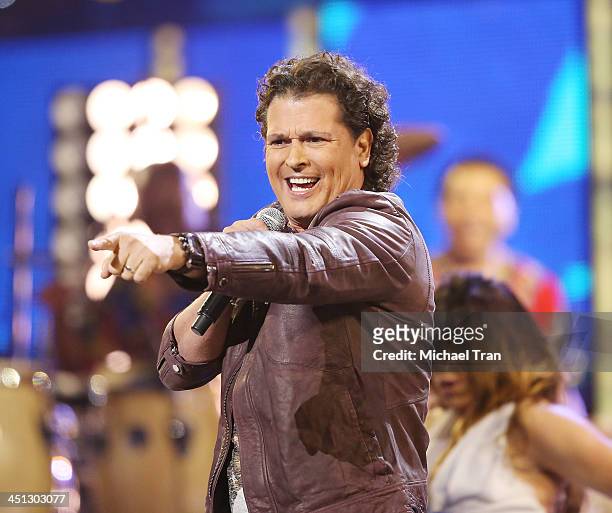 Carlos Vives performs onstage during the 14th Annual Latin GRAMMY Awards held at Mandalay Bay Resort and Casino on November 21, 2013 in Las Vegas,...