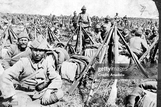 The black and white pictures Turkish General Staff has released on June 27, 2014 show the Gallipoli front, also known as Dardanelles, in Turkey...