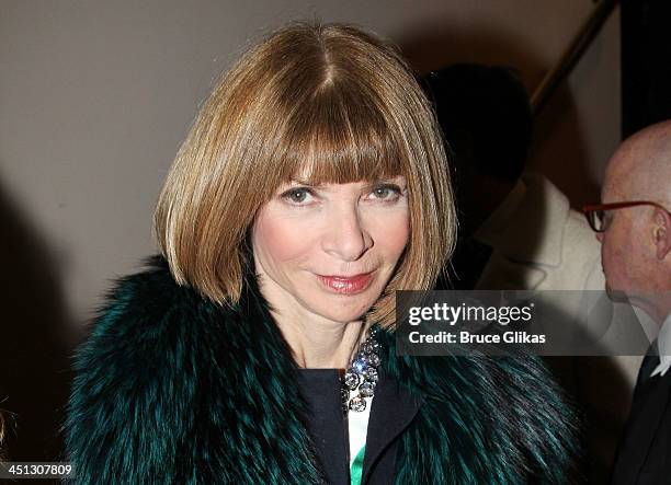 Anna Wintour attends the opening night after party for "The Commons Of Pensacola" at Brasserie 8 1/2 on November 21, 2013 in New York City.