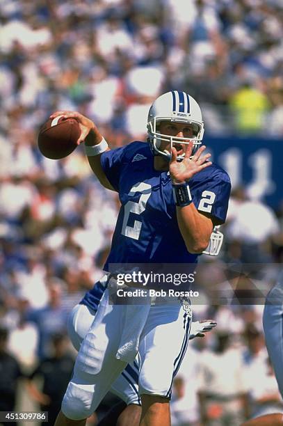 Kentucky QB Tim Couch in action, passing vs Eastern Kentucky at Commonwealth Stadium. Lexington, KY 9/12/1998 CREDIT: Bob Rosato