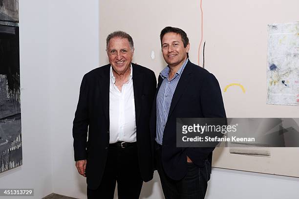Stanley Hollander and David Goldberg attend The Rema Hort Mann Foundation LA Artist Initiative Benefit Auction on November 21, 2013 in Los Angeles,...