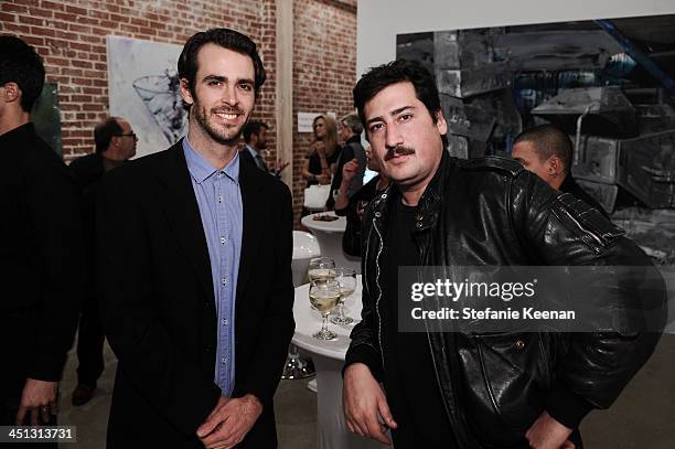 Brian Ostlind and Janis Varelas attend The Rema Hort Mann Foundation LA Artist Initiative Benefit Auction on November 21, 2013 in Los Angeles,...