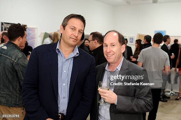 David Goldberg and Andy Kaplan attend The Rema Hort Mann Foundation LA Artist Initiative Benefit Auction on November 21, 2013 in Los Angeles,...
