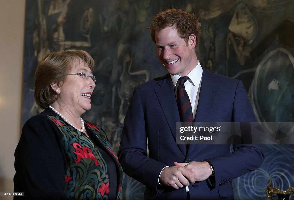 Prince Harry Visits Chile - Day 1