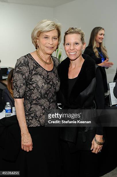 Gail Hollander and Dana Kaller attend The Rema Hort Mann Foundation LA Artist Initiative Benefit Auction on November 21, 2013 in Los Angeles,...